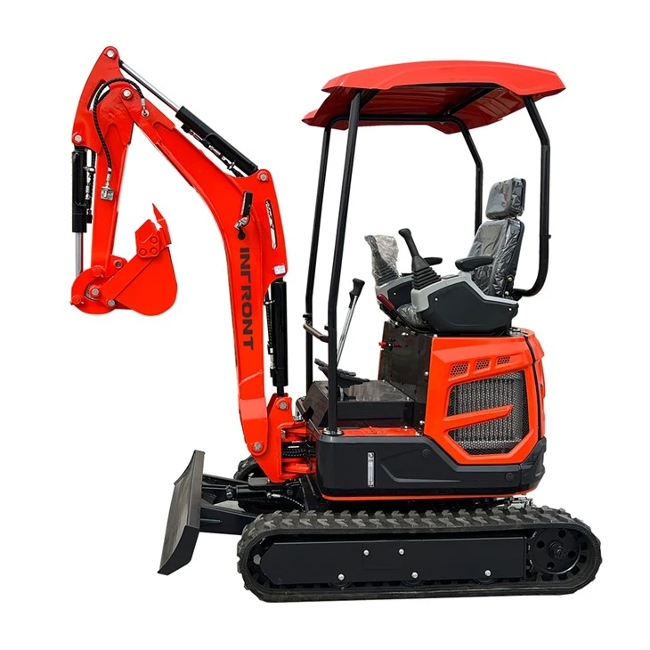 Miniexcavator hidraulic pe șenile de uz casnic